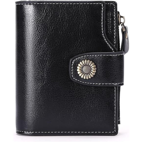 Handbags - Small Wallet for Women Leather Bifold Compact Small Womens Wallet